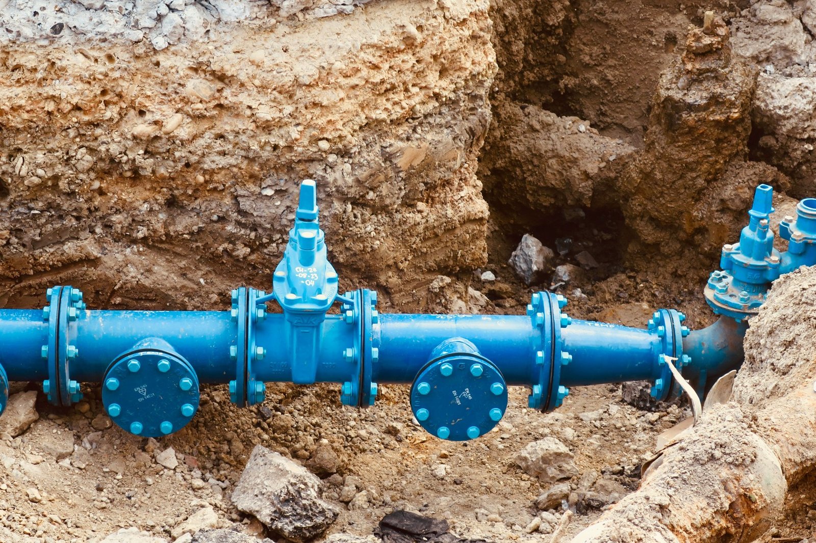 Überprüfung einer Wasserleitung